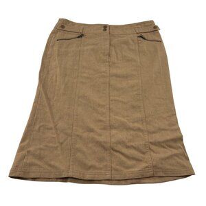 Express Women's Pencil Wool Blend Skirt Size 4 Khaki Beige